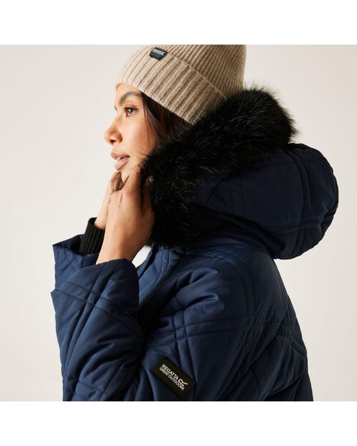 Regatta Blue Freyla Water Resistant Insulated Quilted Jacket