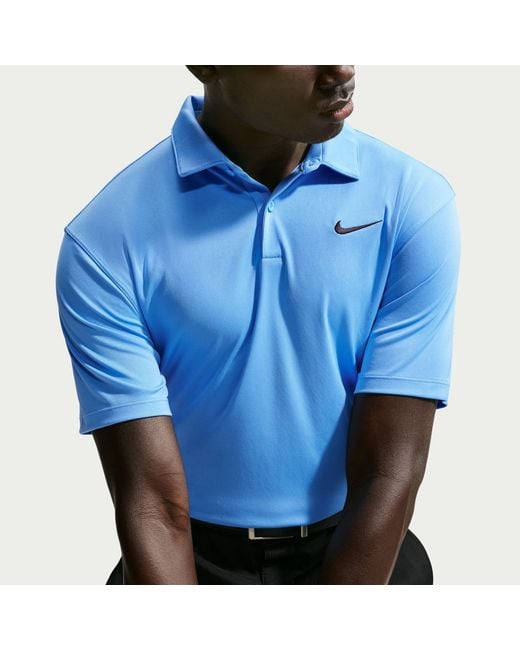 Nike Blue Short Sleeve Performance Polo Shirt for men