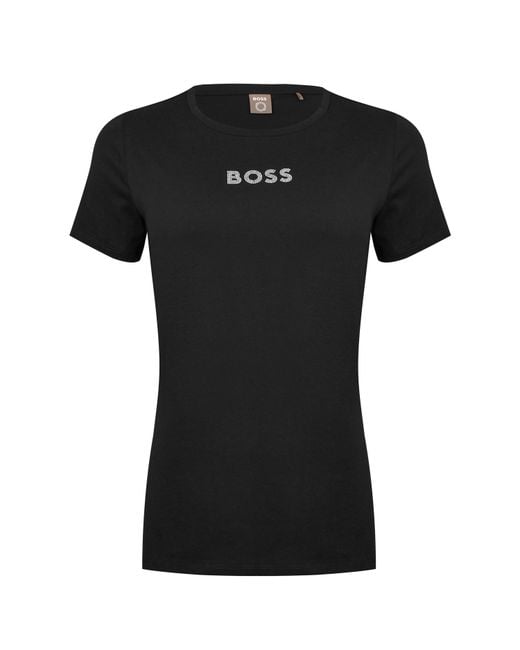 Boss Black Diamante Logo T Shirt