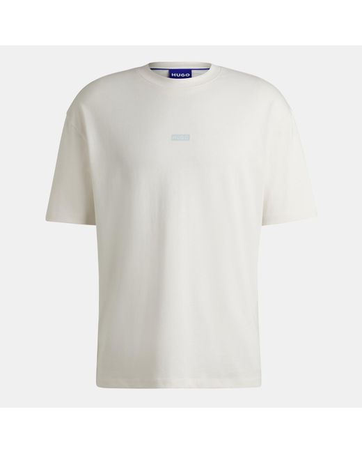 HUGO White Printed Logo Back T-Shirt With Mcmxciii Text for men