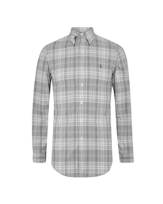 Polo Ralph Lauren Gray Polo Check Grid Pp Shirt for men