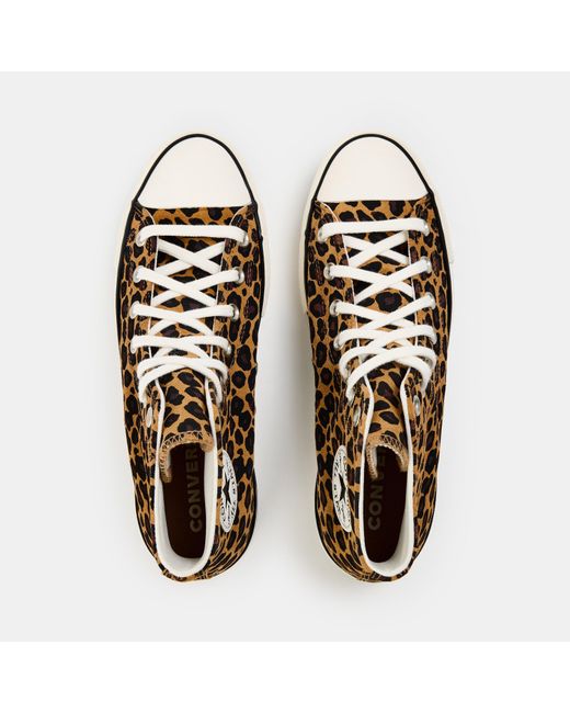Converse Brown As Lft Leo Canvas High-Top Trainers