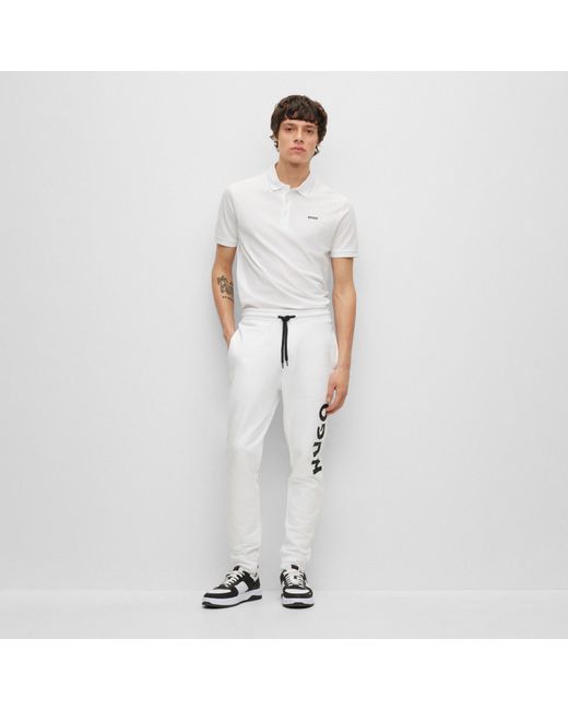 HUGO White Donos Polo Shirt for men