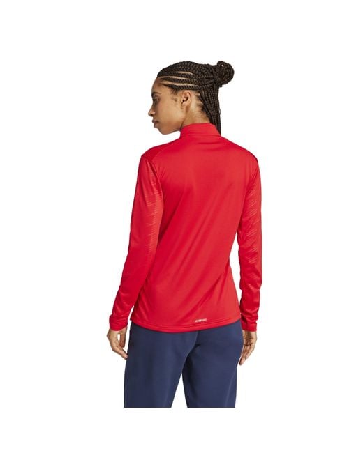 Adidas Red Half Zip Long Sleeve Performance Tracksuit Top
