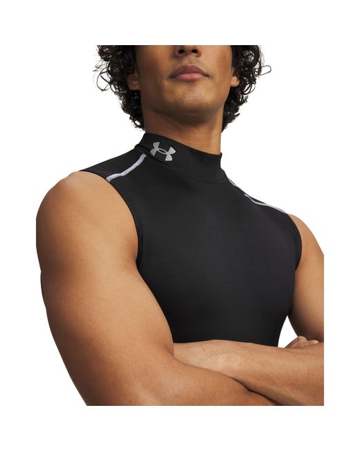Under Armour Black Heatgear Neolast Sleeveless Mock Ultimate Reflective for men