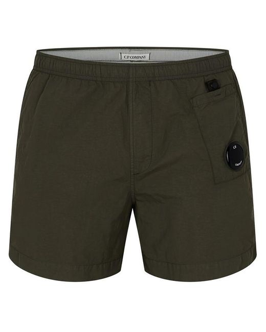 C P Company Green Lens Beach Shorts for men