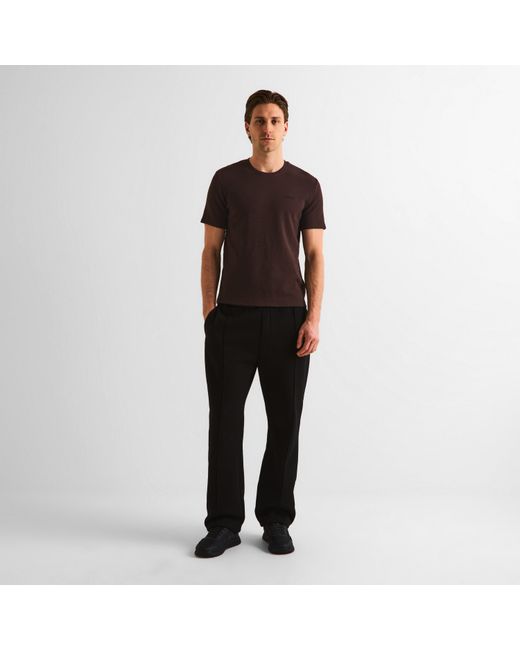 Boss Brown Bodywear Waffle T-Shirt With Structured Design for men