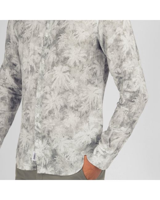 Eden Park Gray Shirt With Palm Trees Print for men