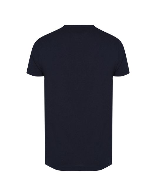 Tommy Hilfiger Blue Logo Crew Neck T Shirt for men