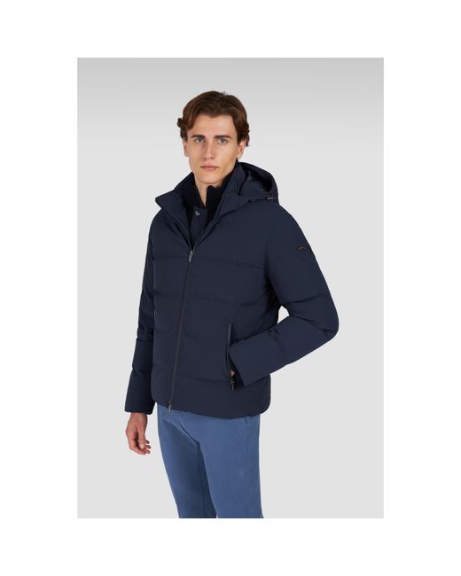 Paul & Shark Blue Typhoon Short Puffer Jacket for men