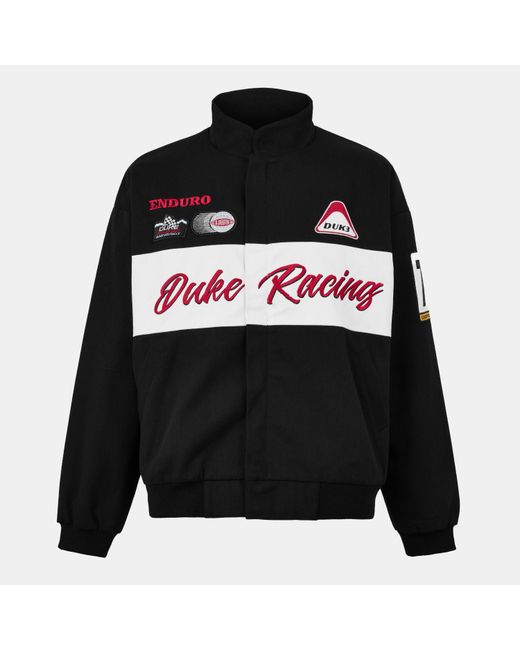 Duke & Dexter Black Bomber Jacket for men
