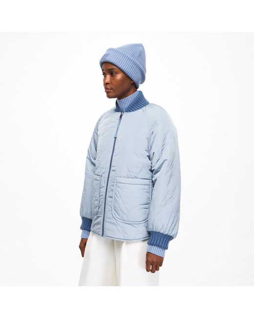 Varley Blue Serina Reversible Quilt Jacket