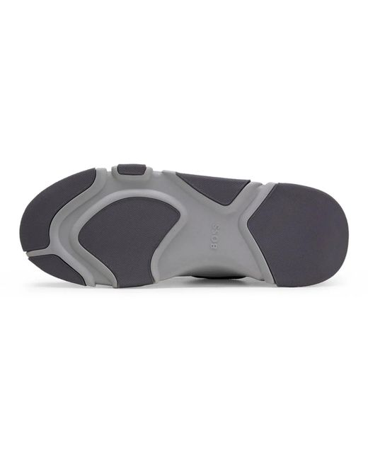 Boss Gray Asher Runners Casual Low-Top Trainers for men