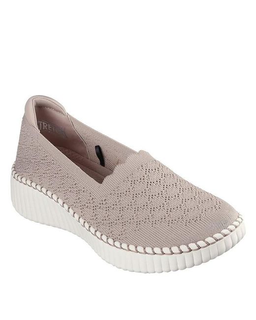 Skechers Gray Scallop Crochet Knit Loafer W Air- Slip On Trainers
