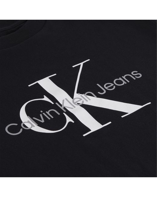 Calvin Klein Black Calvin Monogram T Shirt for men