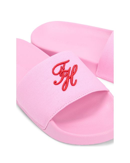 Tommy Hilfiger Pink Pool Sliders