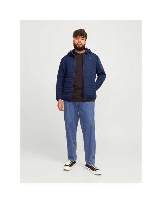 Jack & Jones Blue Lightweight Quilted Weather-Resistant Puffer Jacket for men