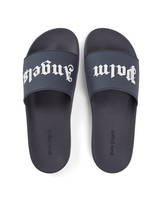 Palm Angels Blue Pool Sliders for men
