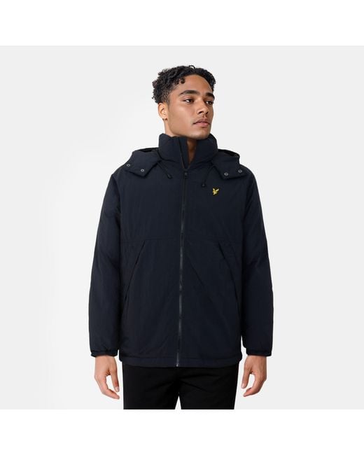 Lyle & Scott Blue Insulated Streamlined Fit Short Puffer Jacket for men
