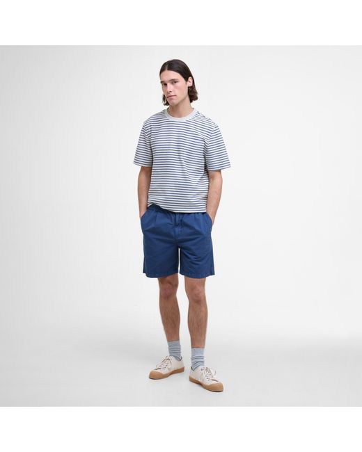 Barbour Blue Frensham Striped T-Shirt for men