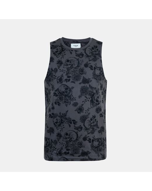 Firetrap Blue All Over Print Muscle Vest for men