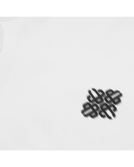 The Couture Club White Blurred Oversized Fit Oversized T-Shirt for men