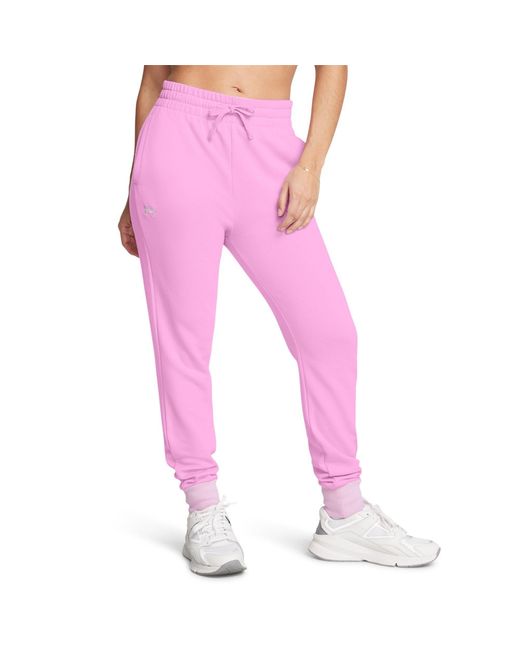 Under Armour Pink Ua Rival Fleece Joggers