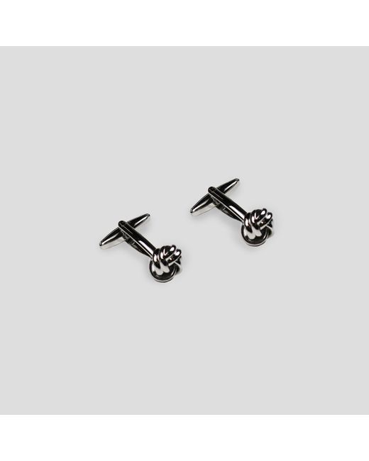 Twisted Tailor Black Burg Knot Cufflink for men