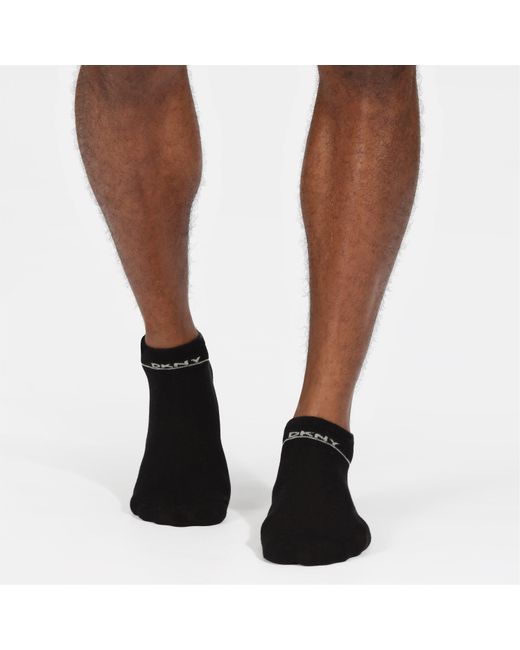 DKNY Black 6 Pack Trainer Liners Jefferson for men