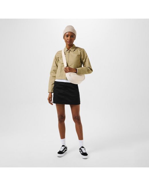 Dickies Black Mid Rise Clasp Mini Skirt