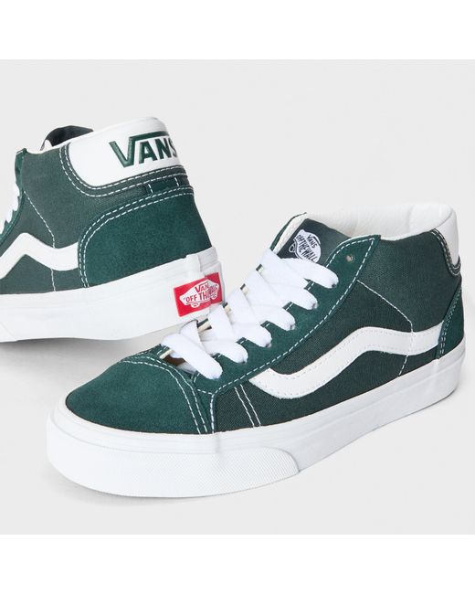 Vans Green Adults Canvas High-Top Trainers