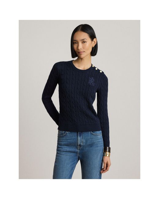 Ralph Lauren Blue Cable-Knit Jumper