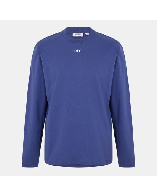 Off-White c/o Virgil Abloh Blue Skate Long Sleeve T-Shirt for men