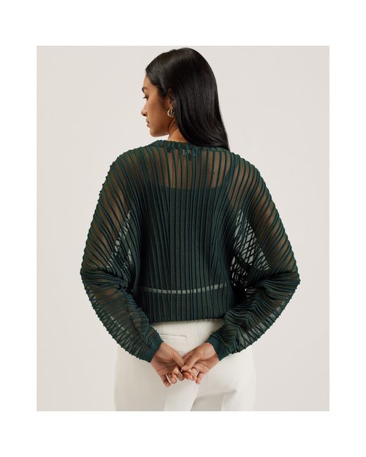 Ted Baker Green Striped Knitted Top