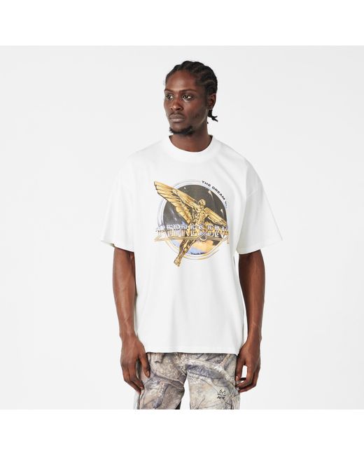 Represent White Rep Golden Tour Oversized T-Shirt for men