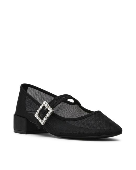 Steve Madden Black Champaign Block Heel Court Shoes