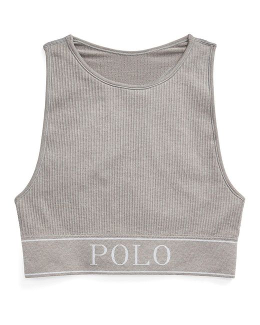 Polo Ralph Lauren Gray Crop Top