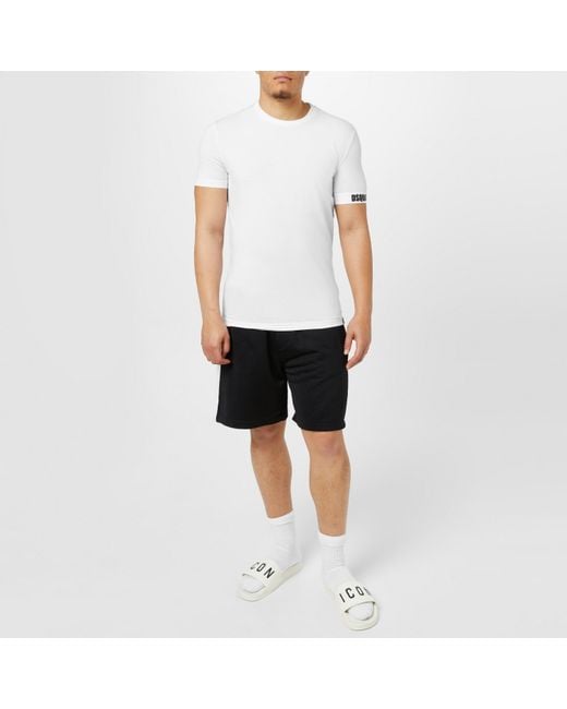 DSquared² White Logo T-Shirt for men