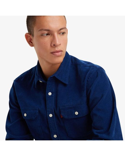 Levi's Blue Jackson Worker Corduroy Shirt for men