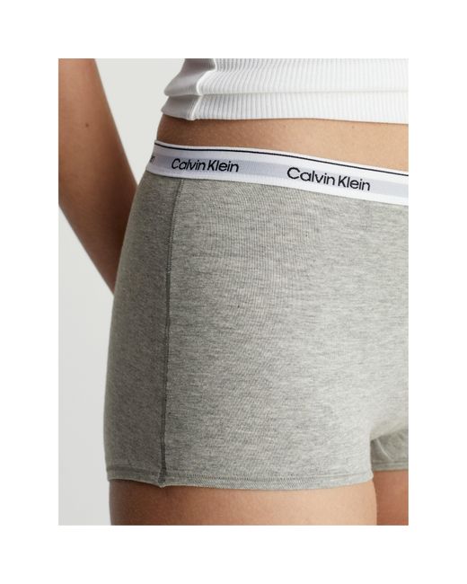 Calvin Klein White Streamlined Soft Fabric Boy Shorts