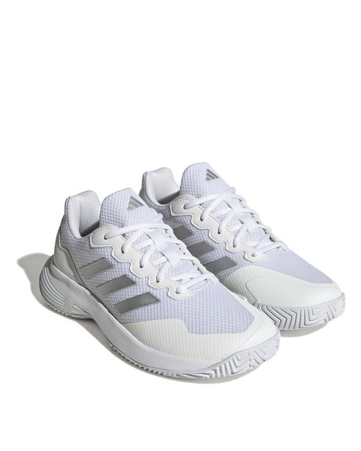 Adidas White Gamecourt 2.0 Tennis Shoes