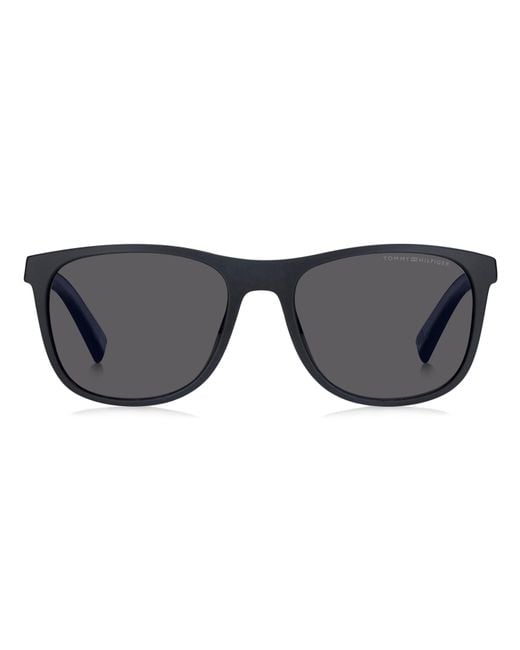Tommy Hilfiger Black Round Sunglasses for men