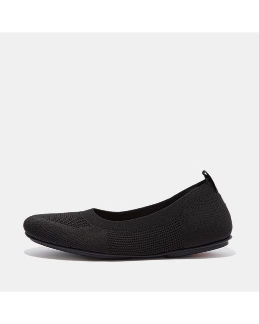Fitflop Black Allegro E01 Multi-Knit Ballet Pumps