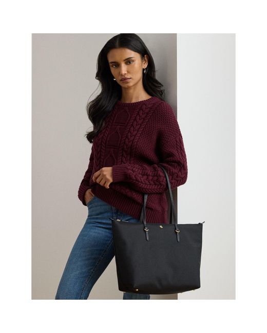 Ralph Lauren Black Large Keaton Tote Bags