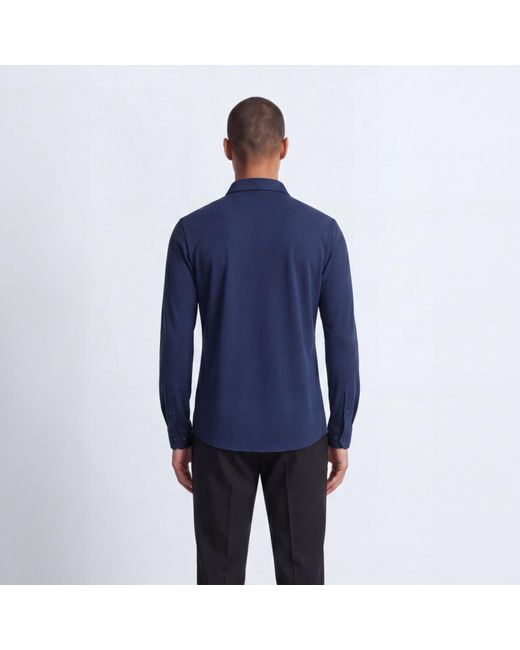 Twisted Tailor Blue Noah Jersey Shirt for men
