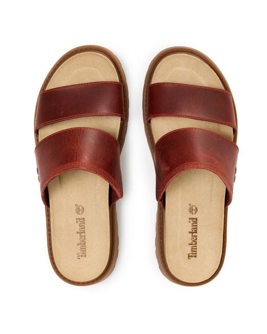 Timberland Brown Clairemont Way Slide Sandal Dark Re