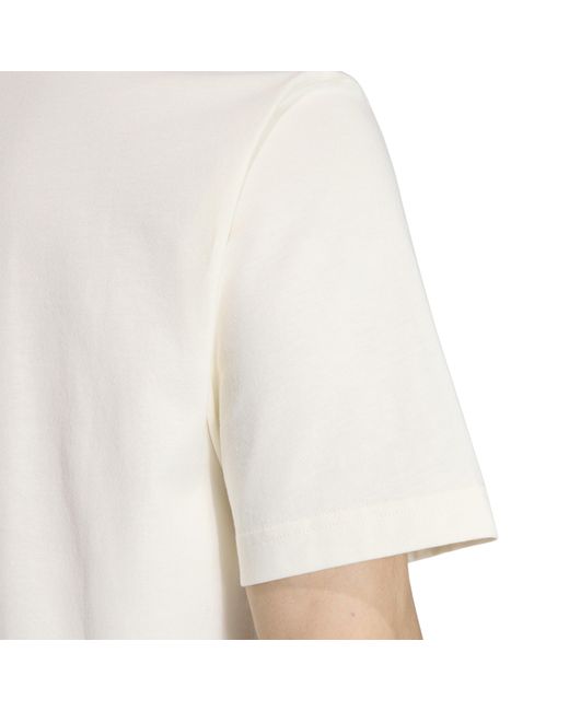Adidas White Essentials Single Jersey Logo T-Shirt for men