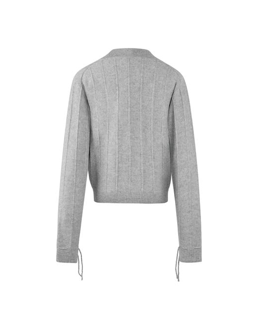 Raey Gray Knit Cardigan