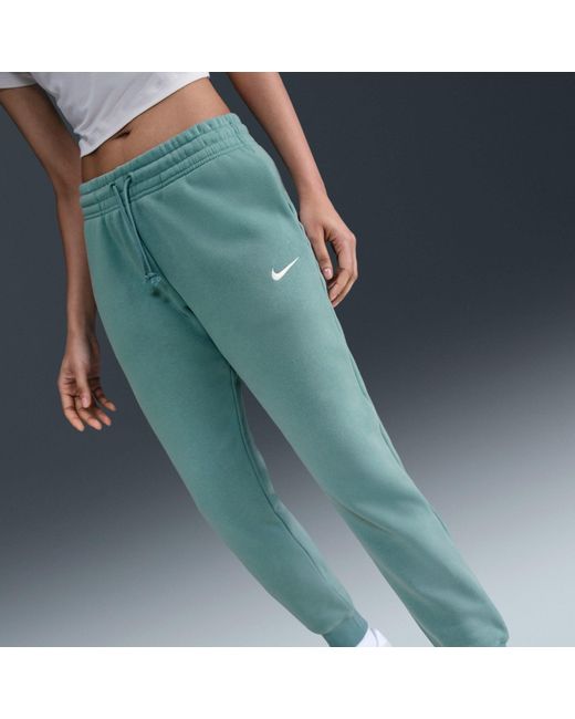 Nike Blue Sportswear Phoenix Fleece Mid-Rise Sweatpants