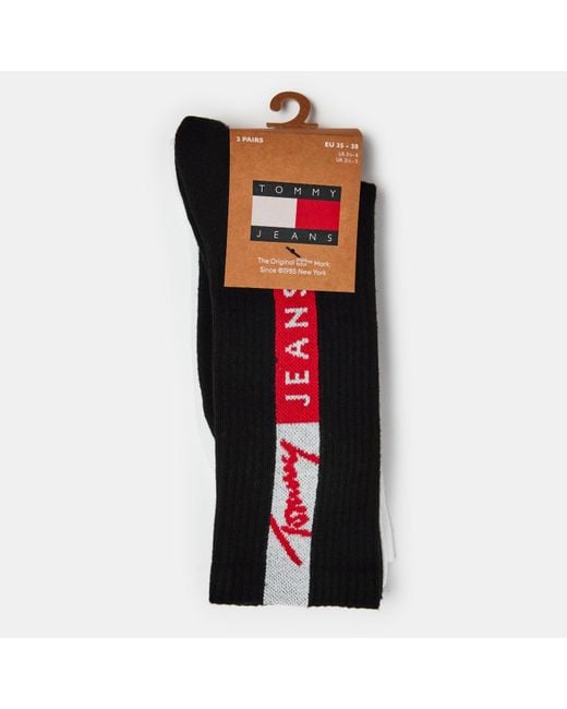 Tommy Hilfiger Red Adults Crew Socks
